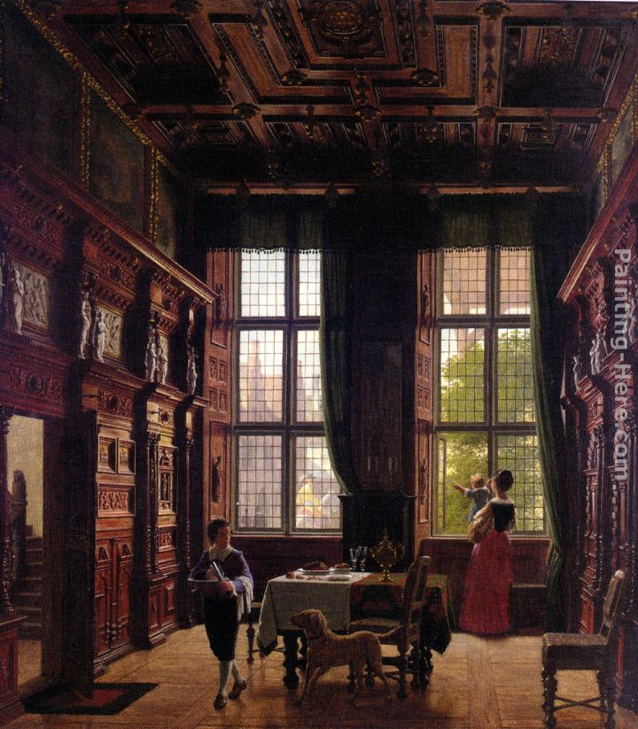 Interior, Lubeck painting - Heinrich Hansen Interior, Lubeck art painting